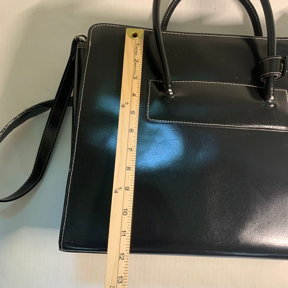 McKlein USA Lake Forest Black Top Grain Cowhide Leather Women's Laptop Briefcase - Picture 11 of 16